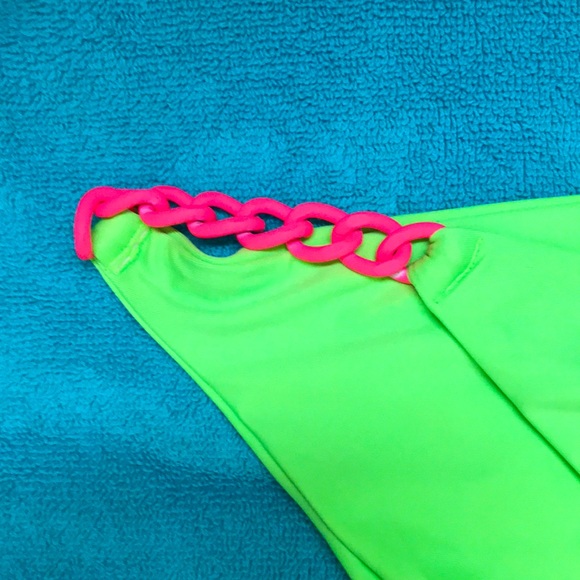 Red Carter Chain Detail Bikini Bottom Sz L NWT - Picture 5 of 5